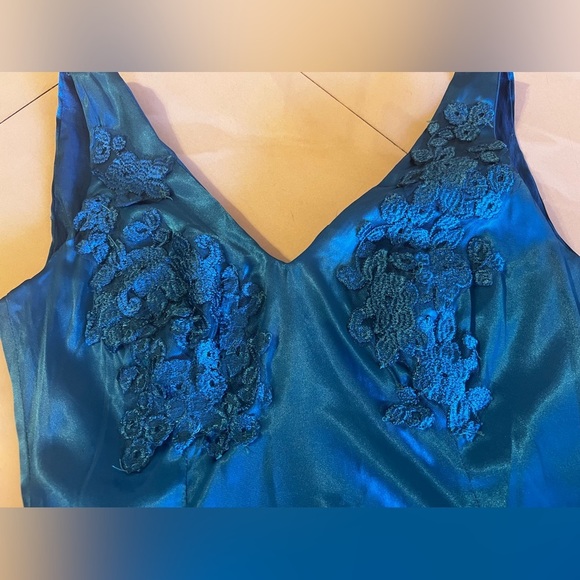 CESAR ROSARIO Ladies Blue Formal Dress Ball Gown Asimétrico Wedding Party . PROM - Picture 12 of 16